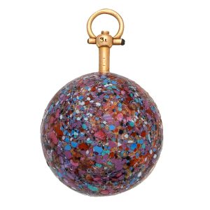 French gold and enamel ball form pocket watch Circa 1790