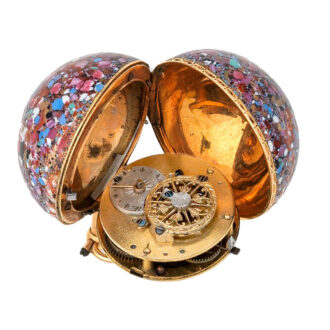 French gold and enamel ball form pocket watch Circa 1790