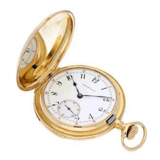 Swiss yellow gold five minute repeating pocket watch Circa 1902