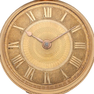 English 18k gold key wind open faced pocket watch Circa 1817 English 18k gold key wind open faced pocket watch Circa 1817