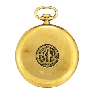 Swiss gold keyless watch with mother-of-pearl dial Circa 1924