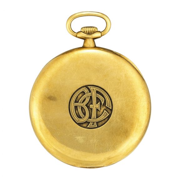 Swiss gold keyless watch with mother-of-pearl dial Circa 1924 Swiss gold keyless watch with mother-of-pearl dial Circa 1924