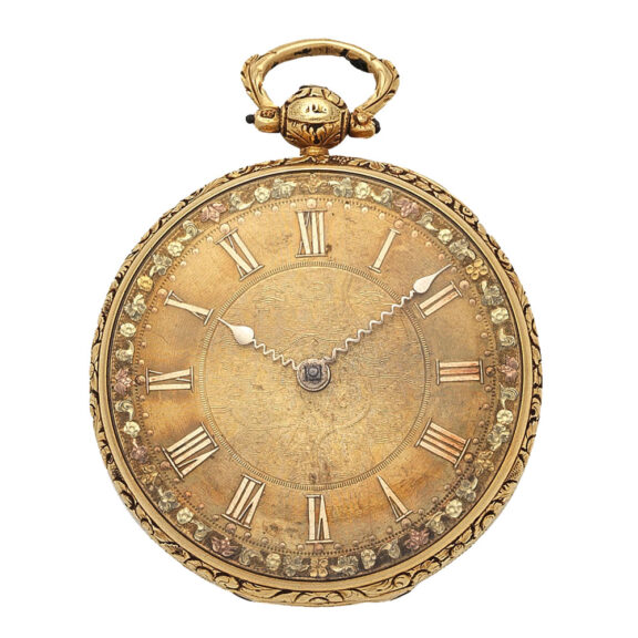 English 18 carat gold key wind lever pocket watch Circa 1835