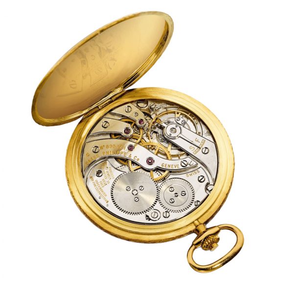 Unique Swiss gold hunting cased lever dress watch Circa 1976 Unique Swiss gold hunting cased lever dress watch Circa 1976