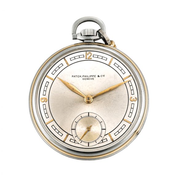Swiss stainless steel, rose gold open faced lever Circa 1940