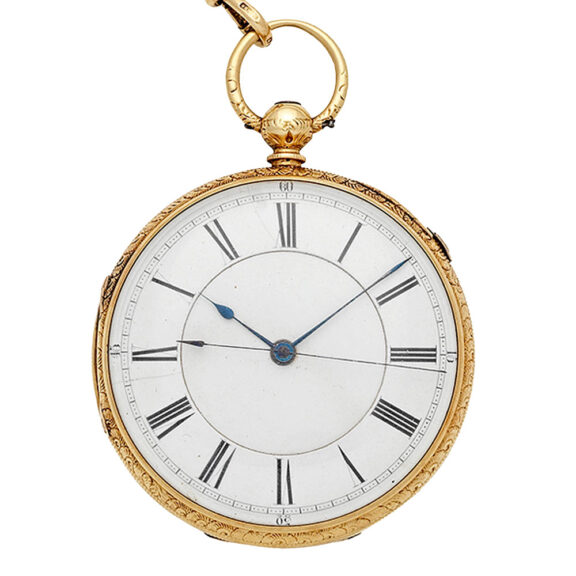 English gold pocket watch with stop/start seconds Circa 1873 English gold pocket watch with stop/start seconds Circa 1873