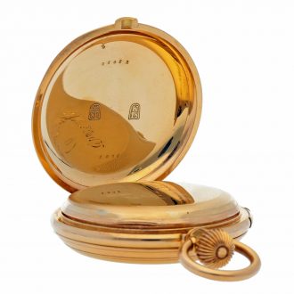 Swiss hunting cased minute repeating keyless lever watch Circa 1900