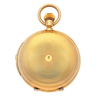 Swiss hunting cased minute repeating keyless lever watch Circa 1900