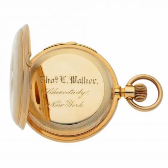 Swiss hunting cased minute repeating keyless lever watch Circa 1900