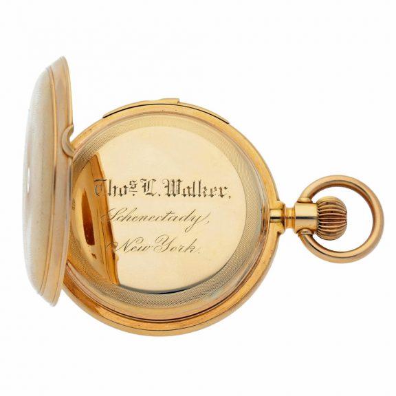 Swiss hunting cased minute repeating keyless lever watch Circa 1900 Swiss hunting cased minute repeating keyless lever watch Circa 1900
