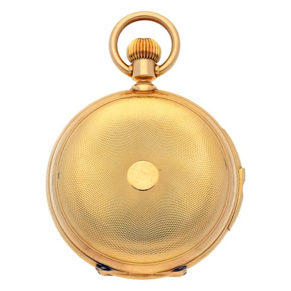 2221 (7) Swiss hunting cased minute repeating keyless lever watch Circa 1900