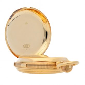 Swiss 18K gold split seconds chronograph watch Circa 1900