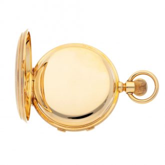 Swiss 18K gold split seconds chronograph watch Circa 1900