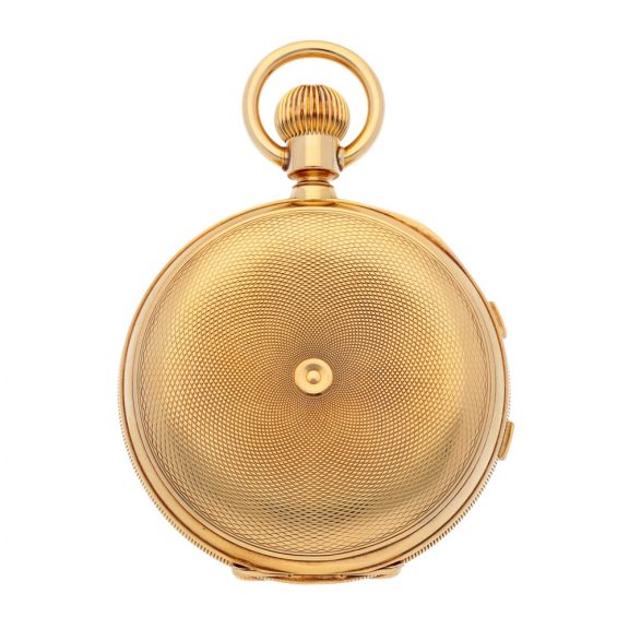 Swiss 18K gold split seconds chronograph watch Circa 1900 Swiss 18K gold split seconds chronograph watch Circa 1900