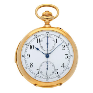 Swiss minute repeating chronograph with register Circa 1910
