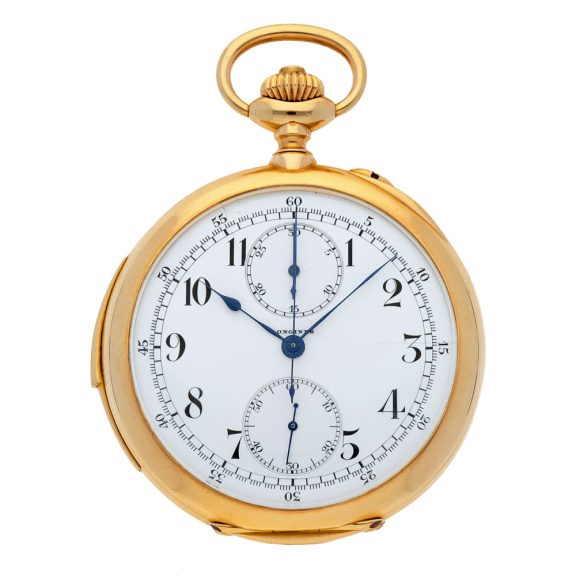 Swiss minute repeating chronograph with register Circa 1910