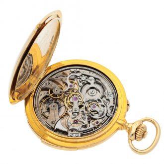 Swiss minute repeating chronograph with register Circa 1910