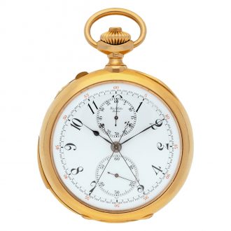 Swiss repeater with split seconds chronograph Circa 1900