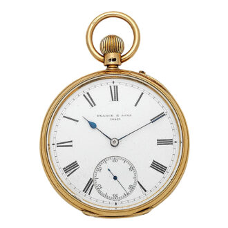 English 18 carat gold keyless lever pocket watch Circa 1890