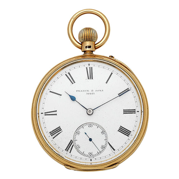 English 18 carat gold keyless lever pocket watch Circa 1890