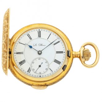 Swiss hunting cased quarter repeating lever watch Circa 1900