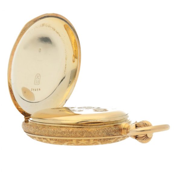 Swiss hunting cased quarter repeating lever watch Circa 1900 Swiss hunting cased quarter repeating lever watch Circa 1900