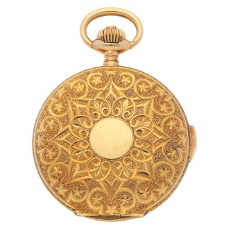 Swiss hunting cased quarter repeating lever watch Circa 1900
