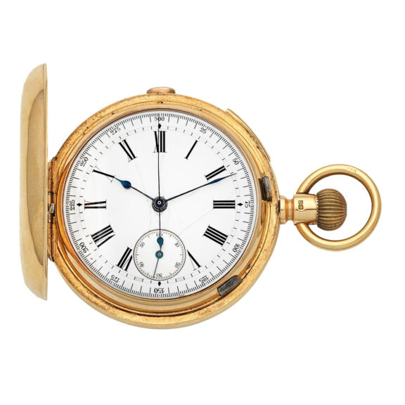 English quarter repeating chronograph lever watch Circa 1900