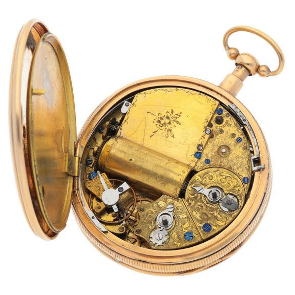 Swiss gold quarter repeating musicalSwiss 18K gold quarter repeating musical pocket watch Circa 1820 Swiss 18K gold quarter repeating musical pocket watch Circa 1820