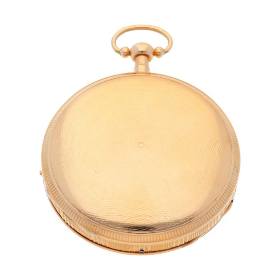 Swiss 18K gold quarter repeating musical pocket watch Circa 1880 Swiss 18K gold quarter repeating musical pocket watch Circa 1880