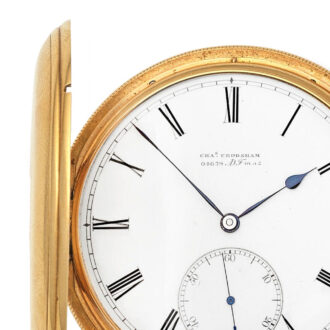 English 18K gold hunting cased lever pocket watch Circa 1872
