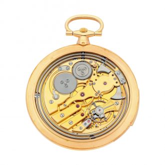 French gold open faced minute repeating lever watch Circa 1918