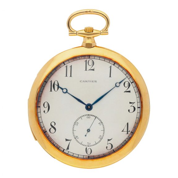 French gold open faced minute repeating lever watch Circa 1918