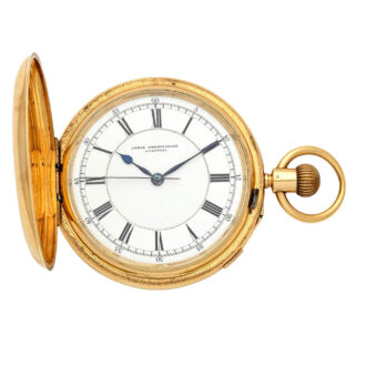 English gold lever watch with stop/start seconds Circa 1901