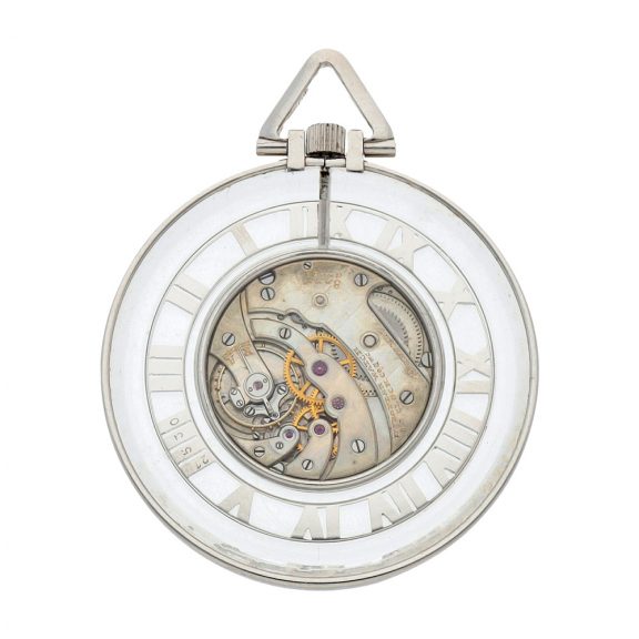 Swiss/French rock crystal open faced keyless watch Circa 1925 Swiss/French rock crystal open faced keyless watch Circa 1925