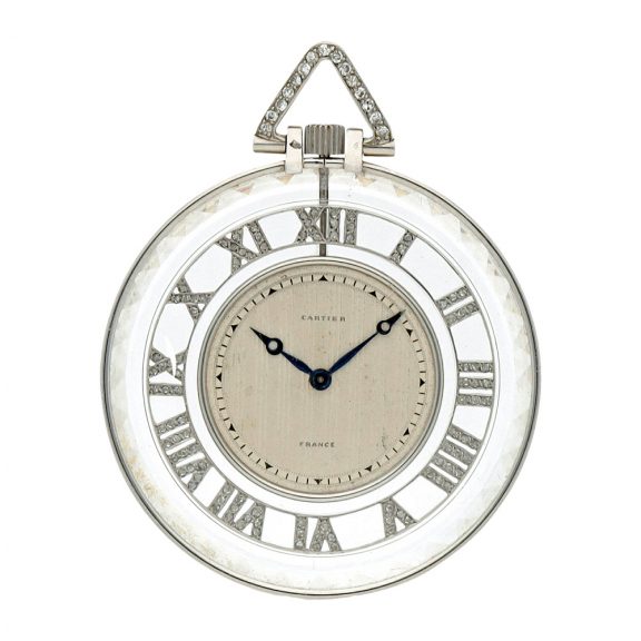 Swiss/French rock crystal open faced keyless watch Circa 1925