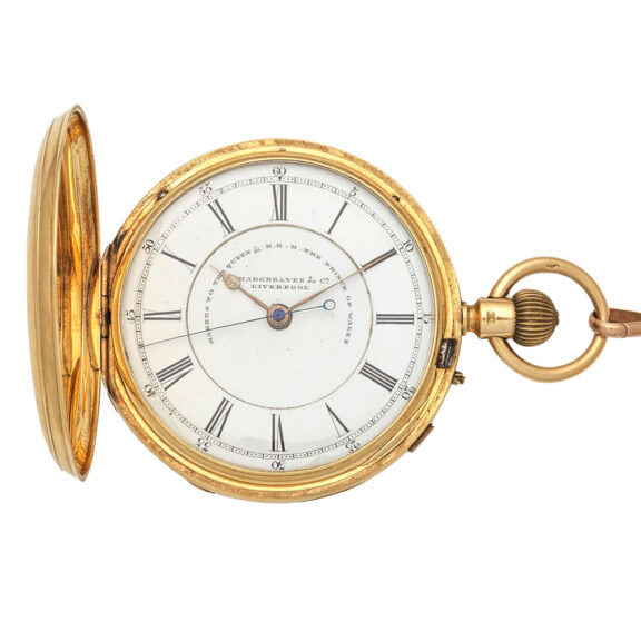 English gold lever watch with stop/start seconds Circa 1891 English gold lever watch with stop/start seconds Circa 1891