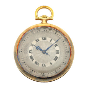 French 18 carat gold open faced pocket watch Circa 1930