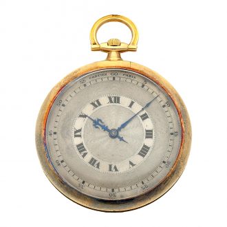 French 18 carat gold open faced pocket watch Circa 1930