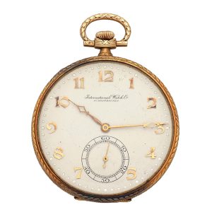 Swiss 14K gold open faced lever pocket watch Circa 1925