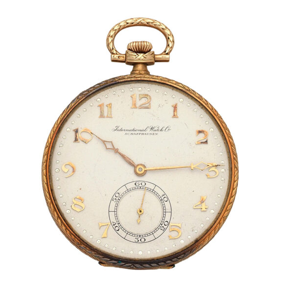 Swiss 14K gold open faced lever pocket watch Circa 1925