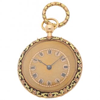 Gold quarter repeating cylinder pocket watch Circa 1800