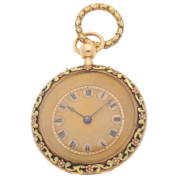 Gold quarter repeating cylinder pocket watch Circa 1800