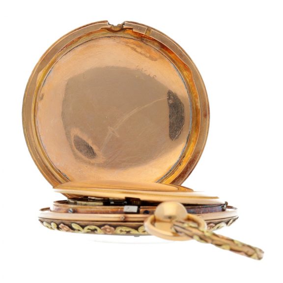 Gold quarter repeating cylinder pocket watch Circa 1800 Gold quarter repeating cylinder pocket watch Circa 1800