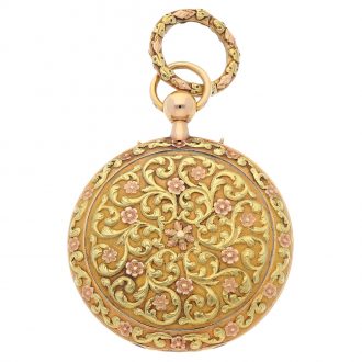 Gold quarter repeating cylinder pocket watch Circa 1800