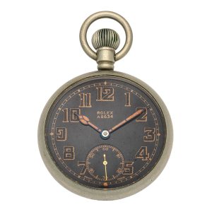 Swiss stainless steel keyless military pocket watch Circa 1940