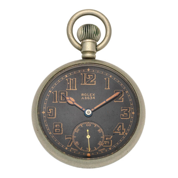 Swiss stainless steel keyless military pocket watch Circa 1940