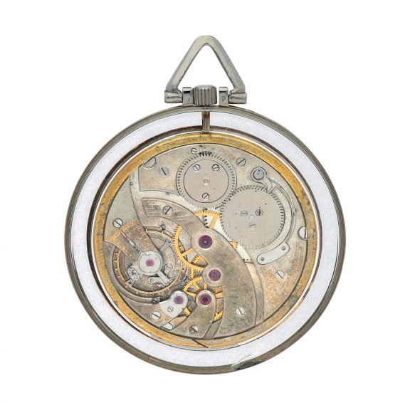 Rare Swiss rock crystal and platinum pocket watch Circa 1925 Rare Swiss rock crystal and platinum pocket watch Circa 1925