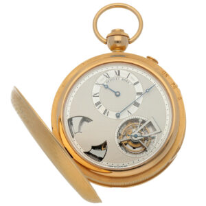 French tourbillon watch with grande et petite sonnerie Circa 2010