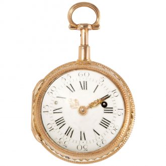 French 18K gold quarter repeating pocket watch Circa 1780
